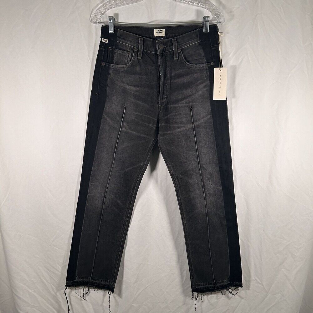 Citizens of Humanity Jeans Women's 27 Black Grey Button Fly High Rise Gia Ankle